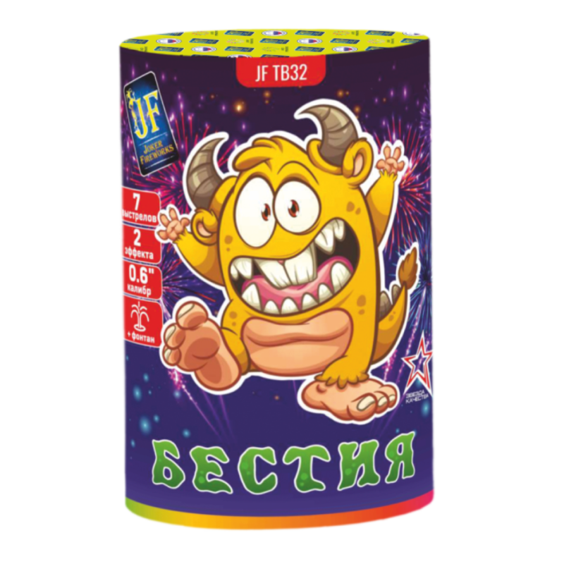 Батарея салюта "Бестия" JF ТВ32 (0,6"х7)