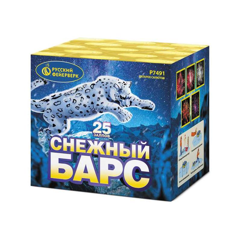 Батарея салютов "Снежный барс" Р7491 (1"х25)