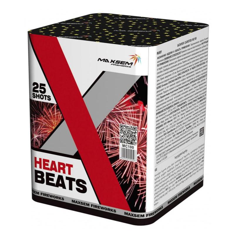 Батарея салюта HEART BEATS MC100 (1,2"х25)