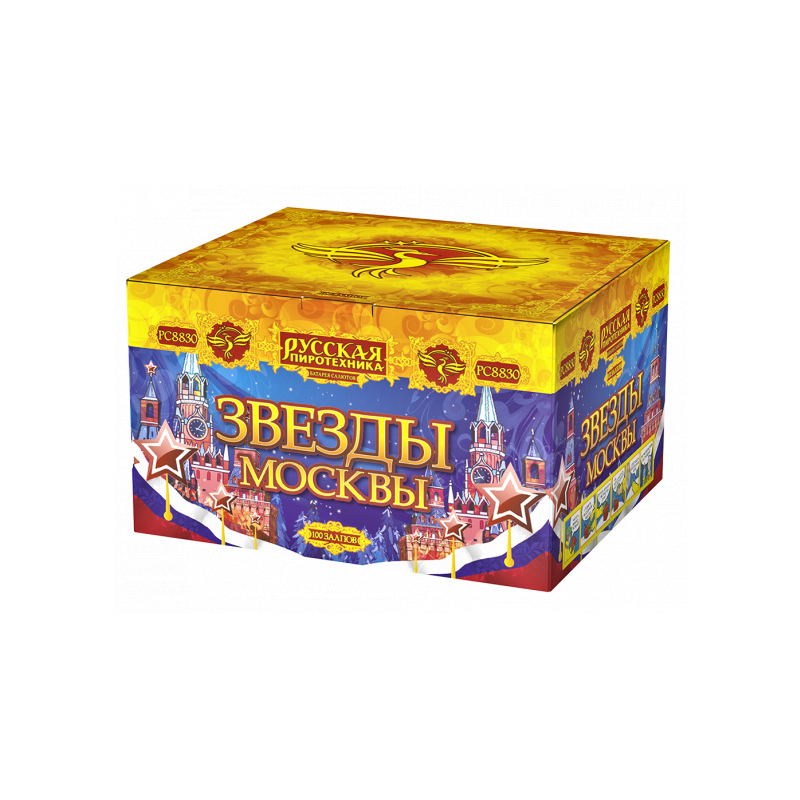 Батареи салютов Звезды Москвы РС8830 (1,25"х100)