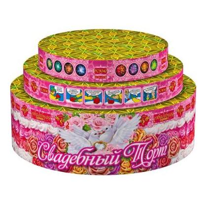 Изображение для товара: Батарея салюта "Свадебный торт" РС9040 (0,8",1,0",1,2"х66)